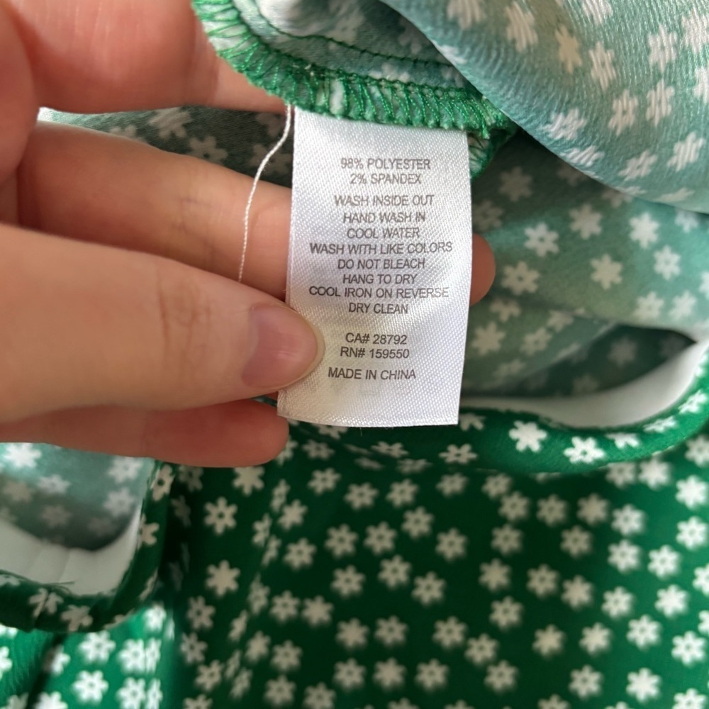 Maison D’Amelie Anthropologie Green Floral Midi Skirt Womens Size 12 Flowy - Picture 5 of 5